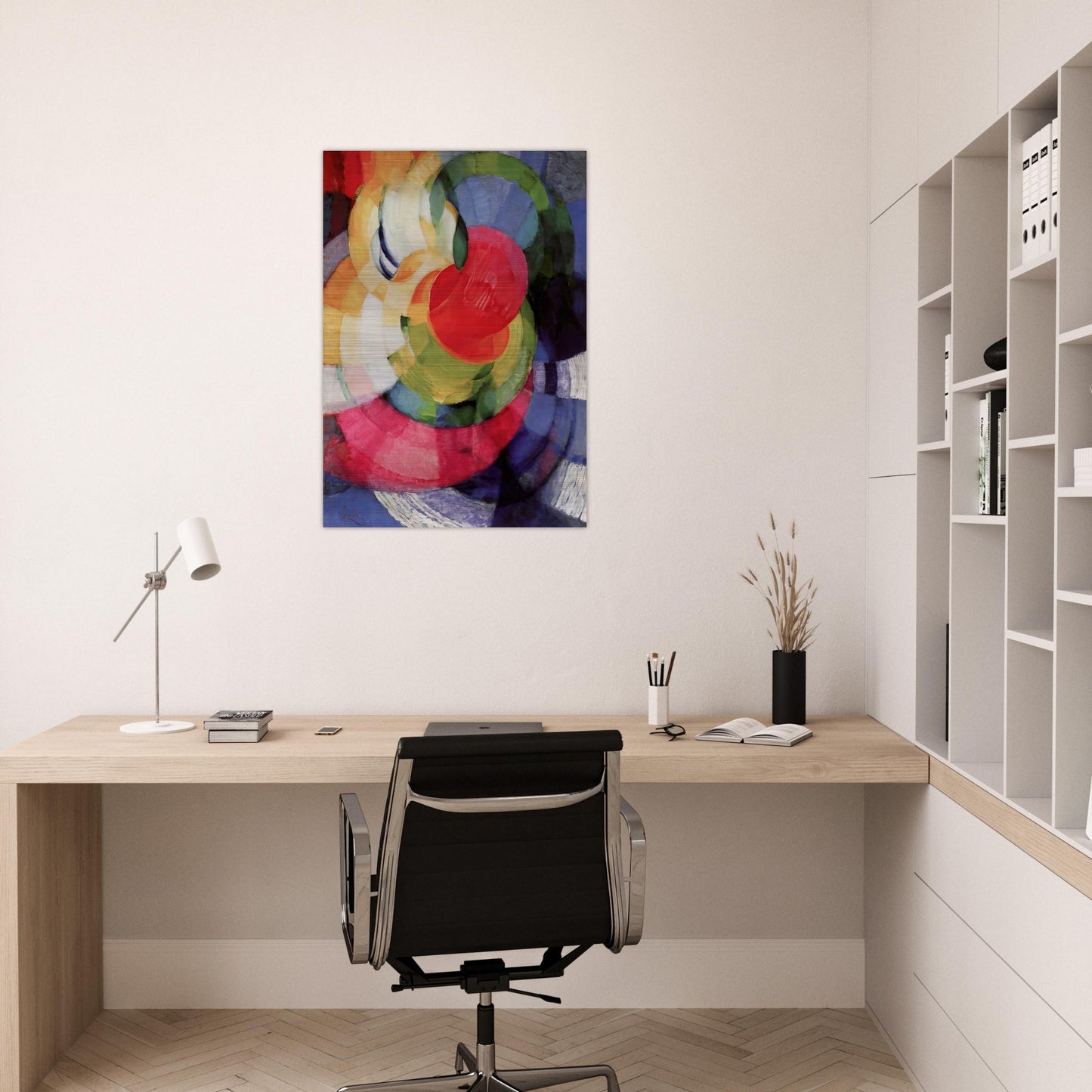 Disks of Newton, Study for Fugue in Two Colors - Frantisek Kupka Brushed Aluminum Print - 70x100 cm / 28x40 inches | Frantisek Kupka Aluminum Print | Frantisek Kupka Prints