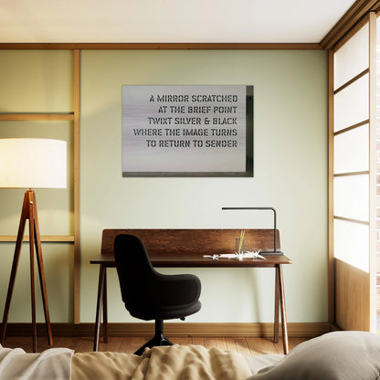 A Mirror Scratched... - 2004 - Lawrence Weiner Brushed Aluminum Print - 70x100 cm / 28x40 inches | Lawrence Weiner Aluminum Print | Lawrence Weiner Prints