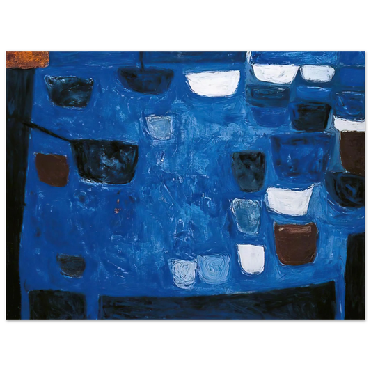 William Scott - Blue Still Life - 1957  75x100 cm / 30x40inches Fine Art Poster