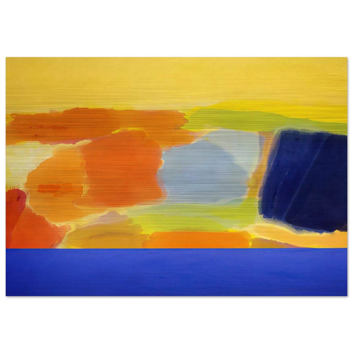 Captain Blue - 1979 - Ronnie Landfield Brushed Aluminum Print - 70x100 cm / 28x40 inches | Ronnie Landfield Aluminum Print | Ronnie Landfield Prints