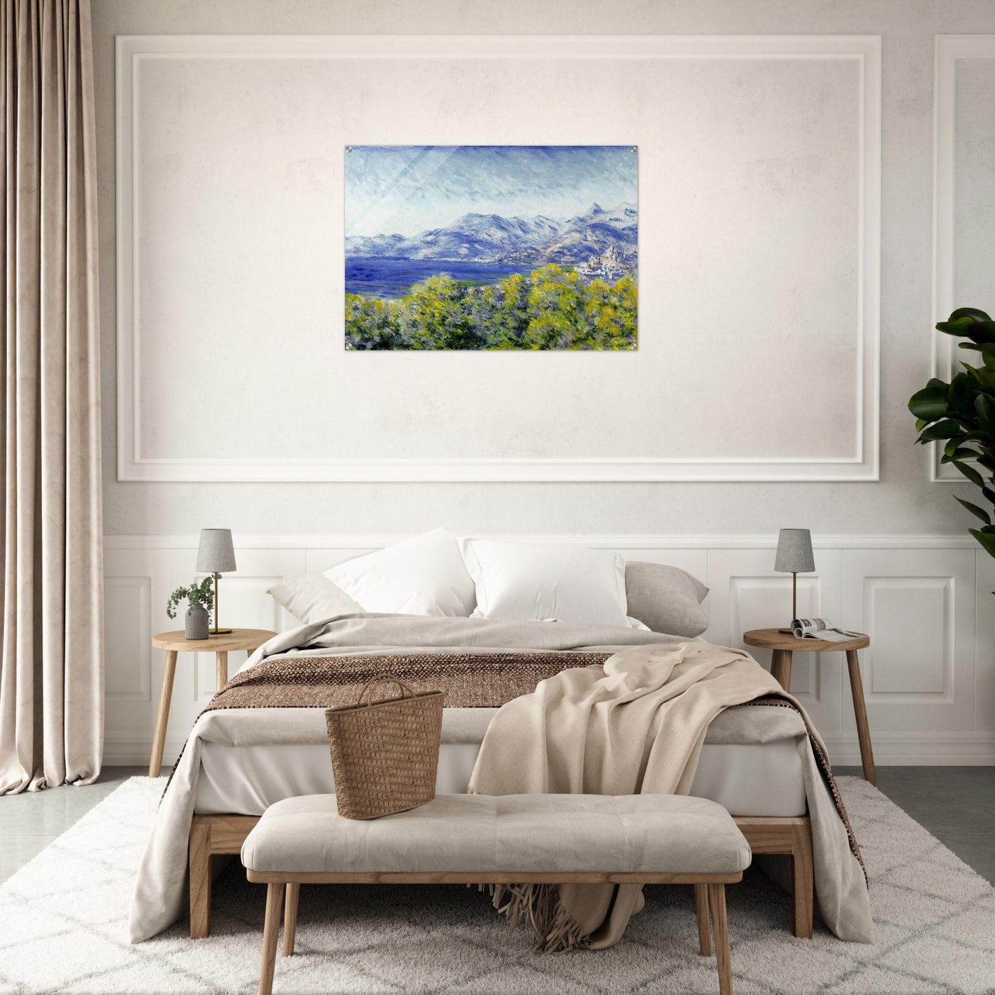 View of Ventimiglia - claude monet Acrylic Print - 70x100 cm / 28x40″ inches