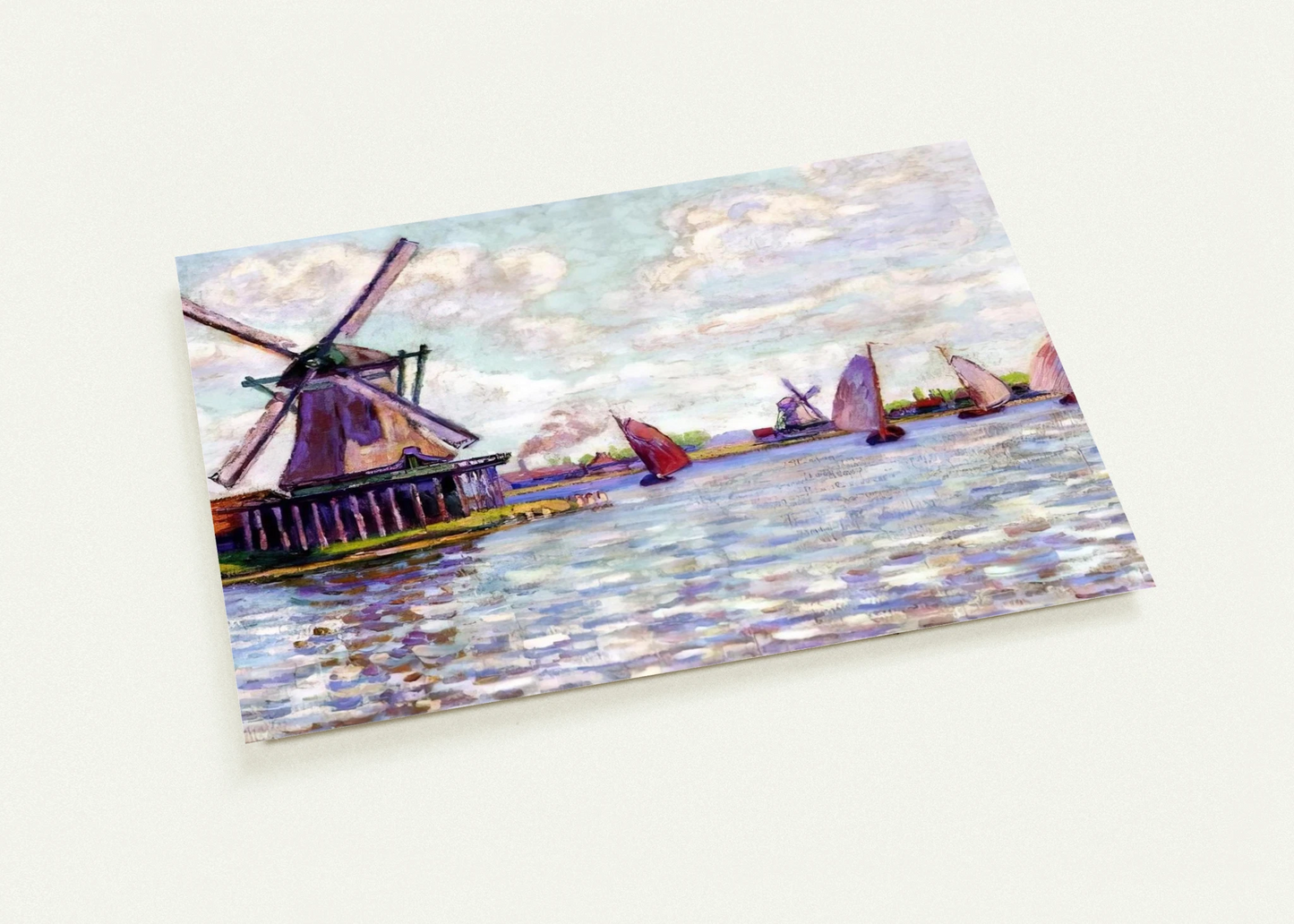 Moulins en Hollandee - 1904 By Armand Guillaumin Pack of 10 Post Cards | Armand Guillaumin Post Cards | A6 (10.5 x 14.8 cm) - 4.1 x 5.8 inches