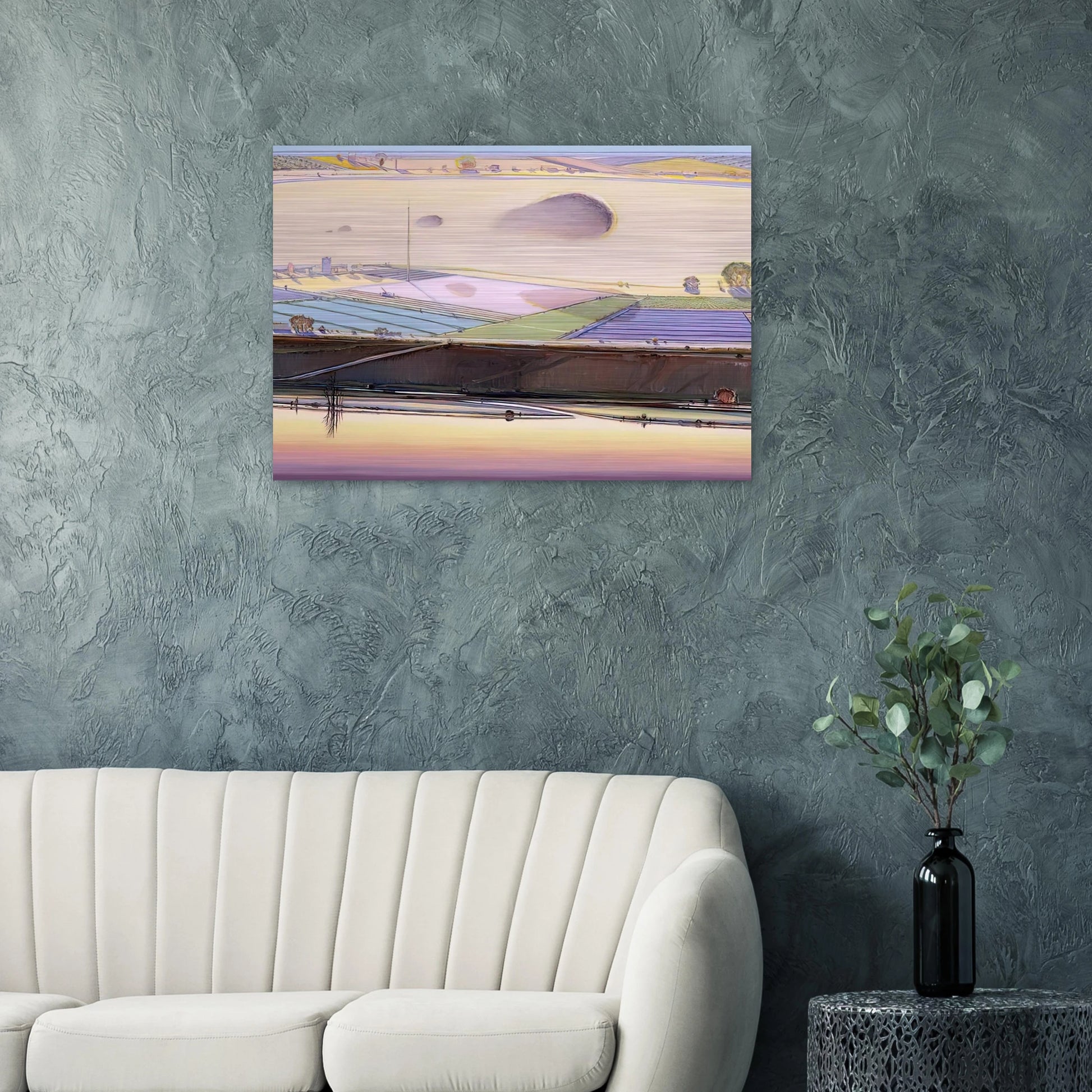 River Cloud - 2002 - Wayne Thiebaud Brushed Aluminum Print - 70x100 cm / 28x40 inches | Wayne Thiebaud Aluminum Print | Wayne Thiebaud Prints