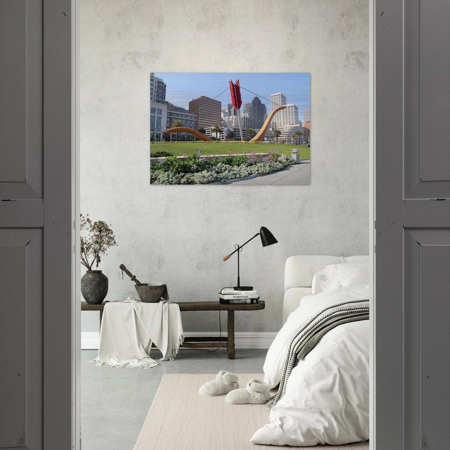 CUPID S SPAN COLLABORATION WITH VAN BRUGGEN 2002 - Claes Oldenburg Brushed Aluminum Print - 70x100 cm / 28x40 inches | Claes Oldenburg Aluminum Print | Claes Oldenburg Prints