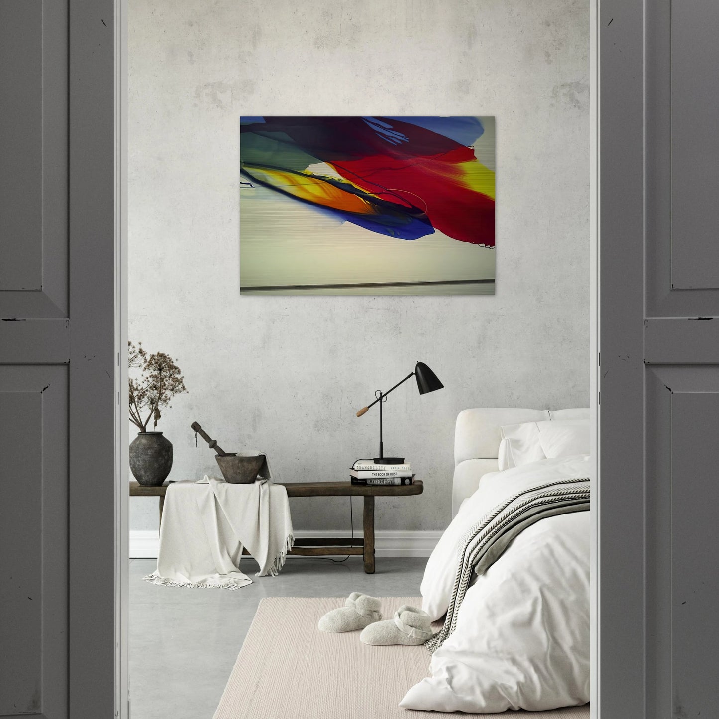 Phenomena Point Swing and Flank - Paul Jenkins Brushed Aluminum Print - 70x100 cm / 28x40 inches | Paul Jenkins Aluminum Print | Paul Jenkins Prints