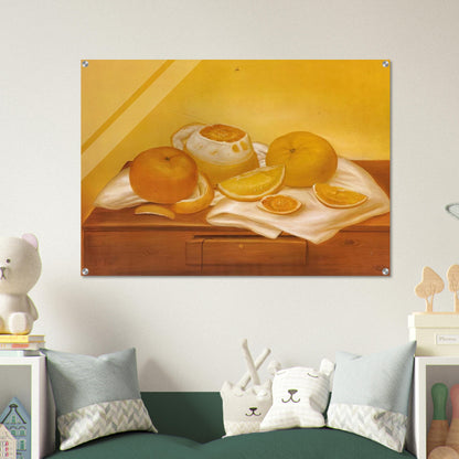 ORANGES - Fernando Botero Acrylic Print - 70x100 cm / 28x40″ inches