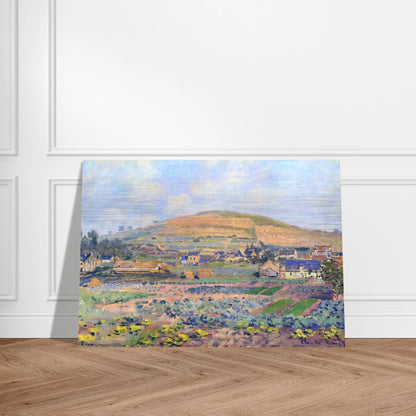 The Mount Riboudet in Rouen at Spring - claude monet Brushed Aluminum Print - 70x100 cm / 28x40 inches | claude monet Aluminum Print | claude monet Prints