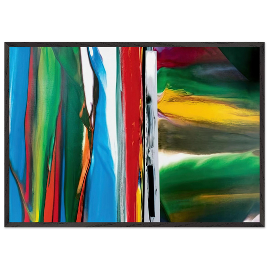 Phenomena Astral Tundra - Paul Jenkins 70x100 cm / 28x40 inches Framed Art Print – Black Wooden Frame