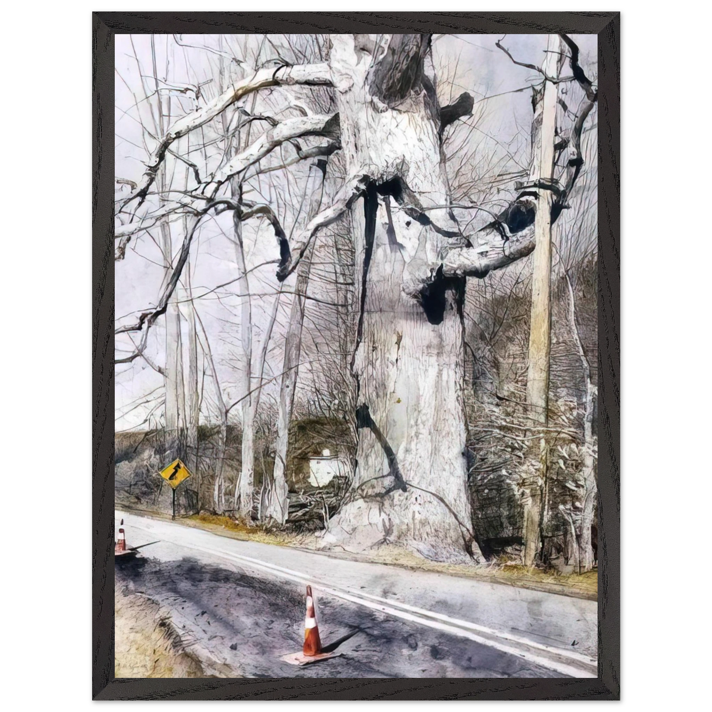 Andrew Wyeth - WALKING STICK Wall Art - 60x80 cm / 24x32 inches - Fine Art Poster-canvas - -