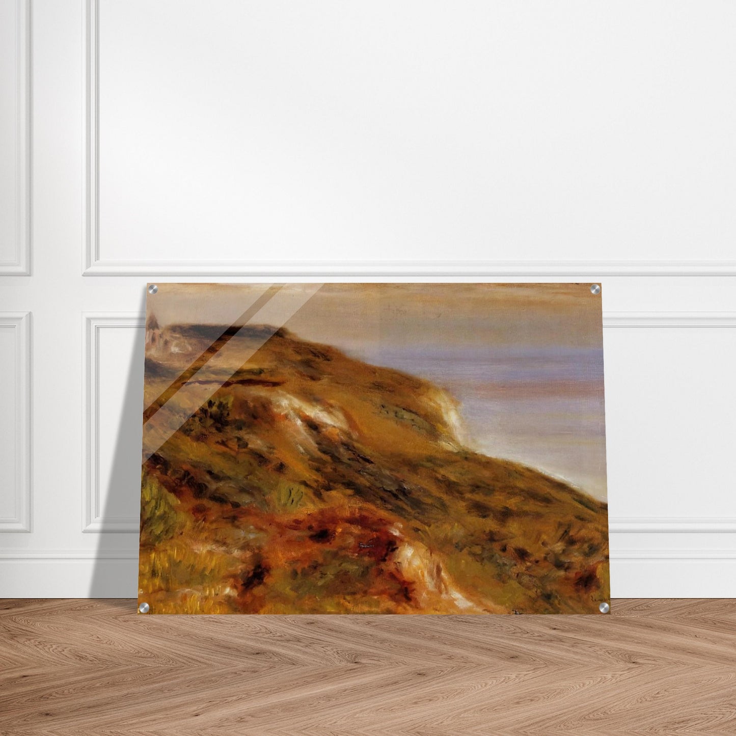 The Varangeville Church and the Cliffs - Pierre-Auguste Renoir Acrylic Print - 70x100 cm / 28x40″ inches