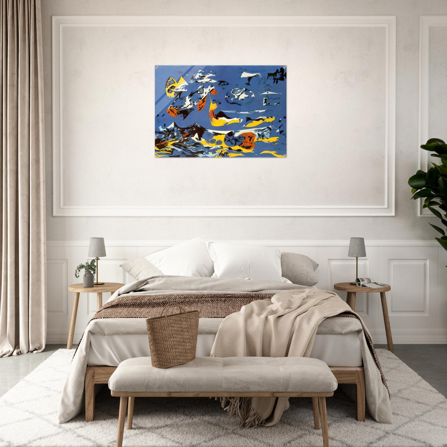 BLUE MOBY DICK - Jackson Pollock Acrylic Print - 70x100 cm / 28x40″ inches | Jackson Pollock Wall Art | Jackson Pollock Prints