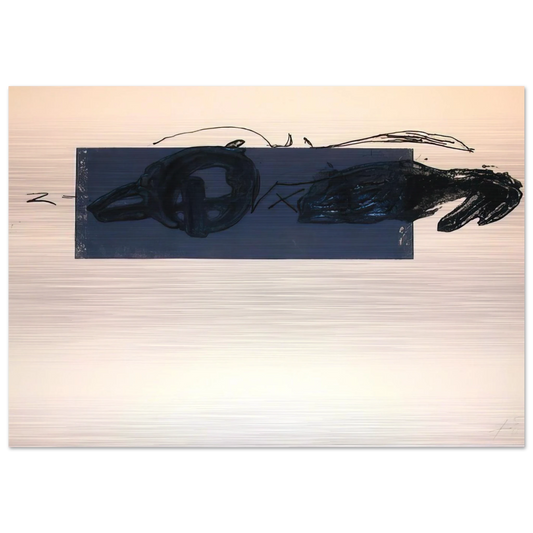 Z 1981 - Antoni Tapies Brushed Aluminum Print - 70x100 cm / 28x40 inches | Antoni Tapies Aluminum Print | Antoni Tapies Prints