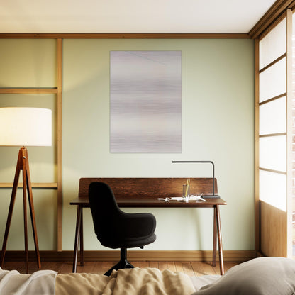 Blue Line - Robert Ryman Brushed Aluminum Print - 70x100 cm / 28x40 inches | Robert Ryman Aluminum Print | Robert Ryman Prints