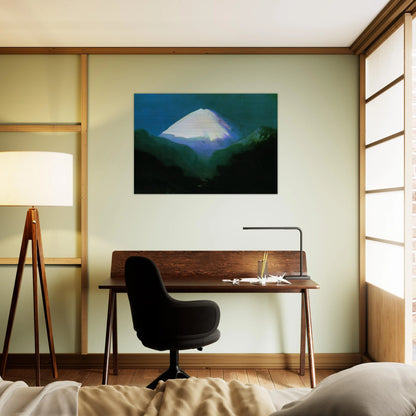 Elbrus. Moonlit Night - Arkhyp Kuindzhi Brushed Aluminum Print - 70x100 cm / 28x40 inches | Arkhyp Kuindzhi Aluminum Print | Arkhyp Kuindzhi Prints