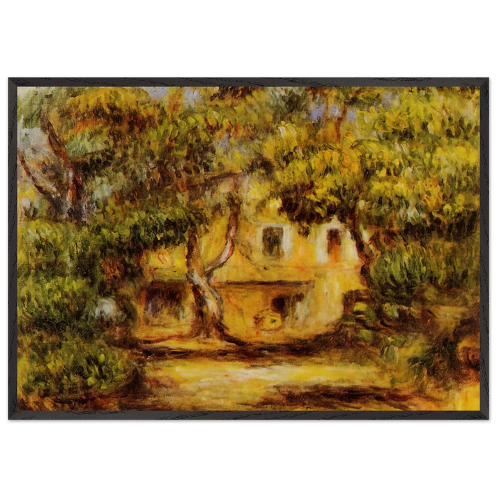 The Farm at Collettes - Pierre-Auguste Renoir 70x100 cm / 28x40 inches Framed Art Print – Black Wooden Frame