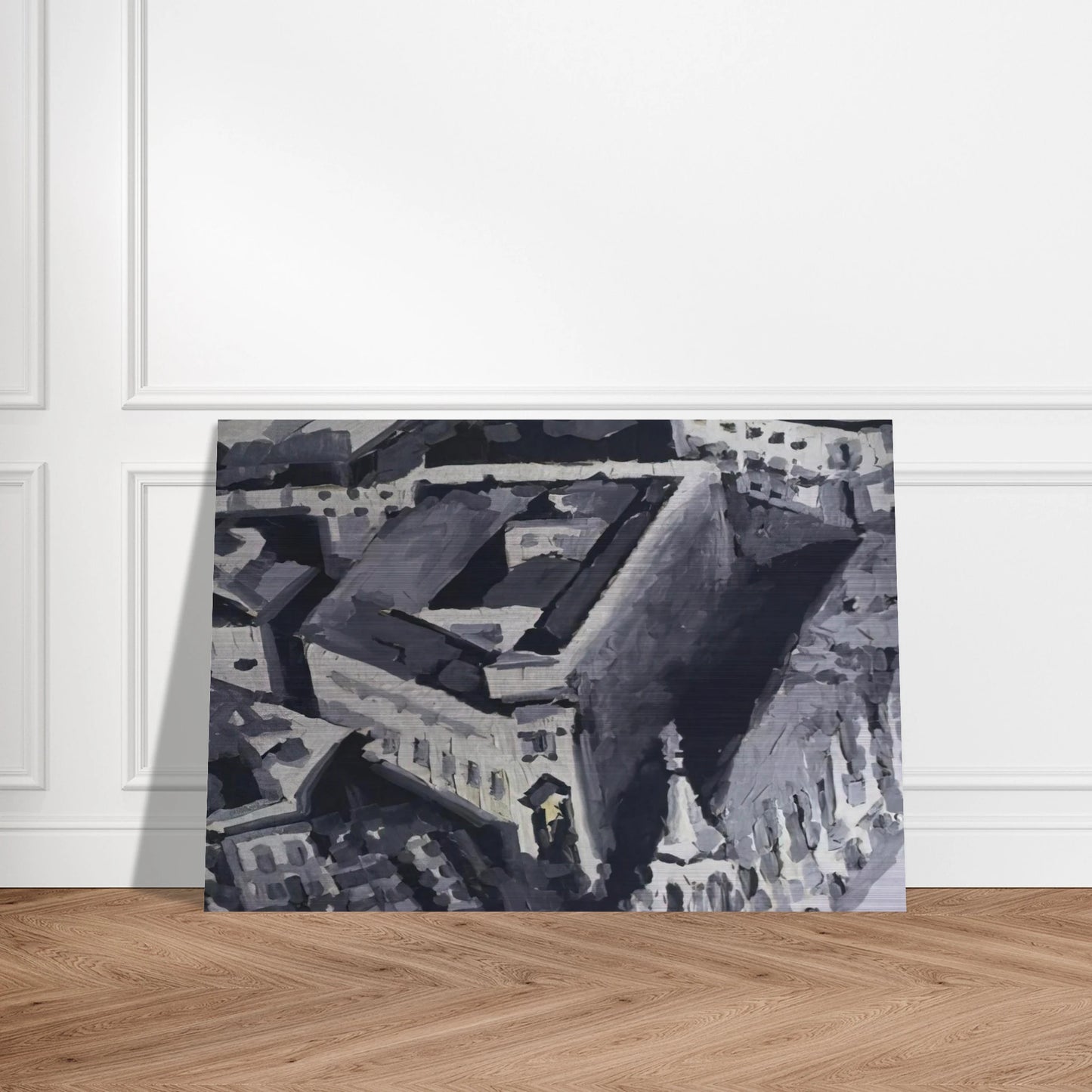 TOWNSCAPE M2 1968 - Gerhard Richter Brushed Aluminum Print - 70x100 cm / 28x40 inches | Gerhard Richter Aluminum Print | Gerhard Richter Prints