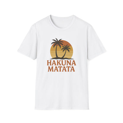 Hakuna Matata Retro-T-Shirt mit Grafik, „Keine Sorgen“-Shirt mit positiver Ausstrahlung, Vintage-T-Shirt im 90er-Jahre-Stil, Shirt mit Wohlfühl-Zitat, Unisex-Geschenk
