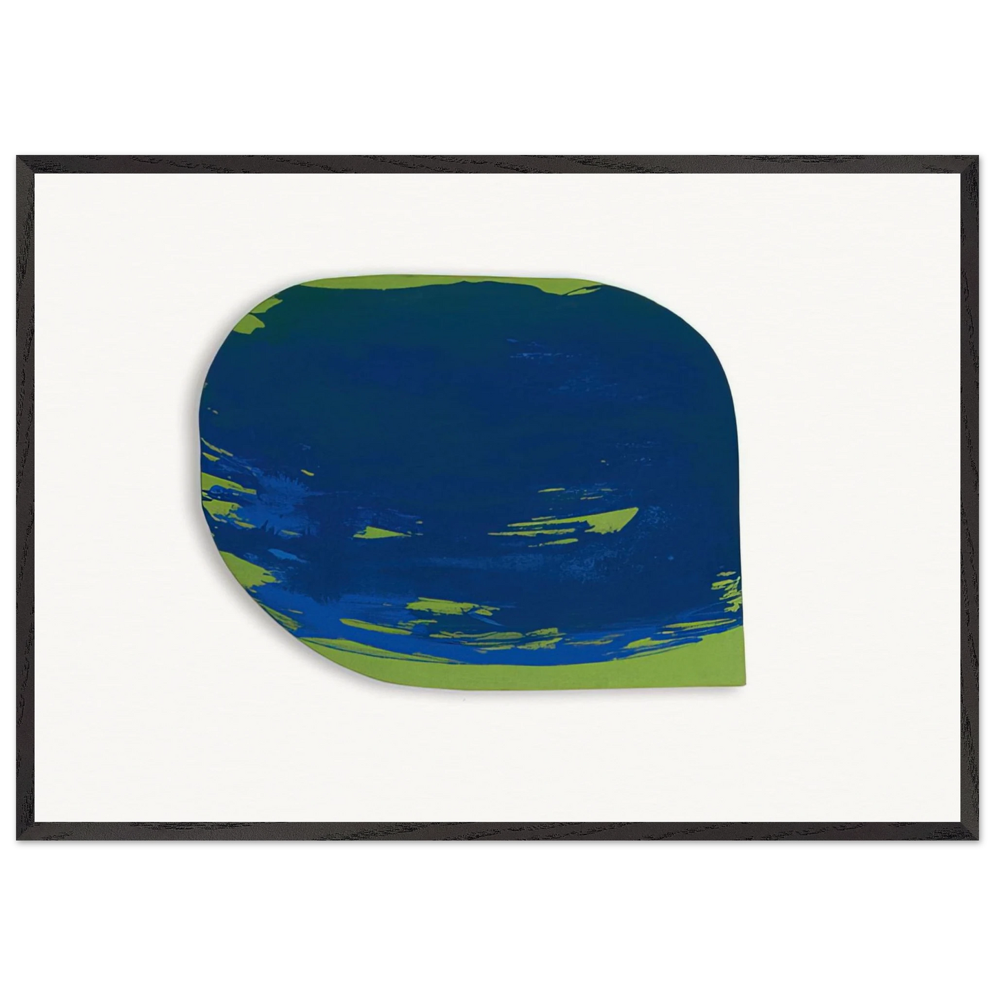 BLAU AUF GR N 1965 - Blinky Palermo 70x100 cm / 28x40 inches Framed Art Print – Black Wooden Frame