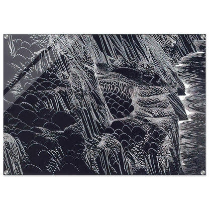 Ocean Cliffs - Eyvind Earle Acrylic Print - 70x100 cm / 28x40″ inches