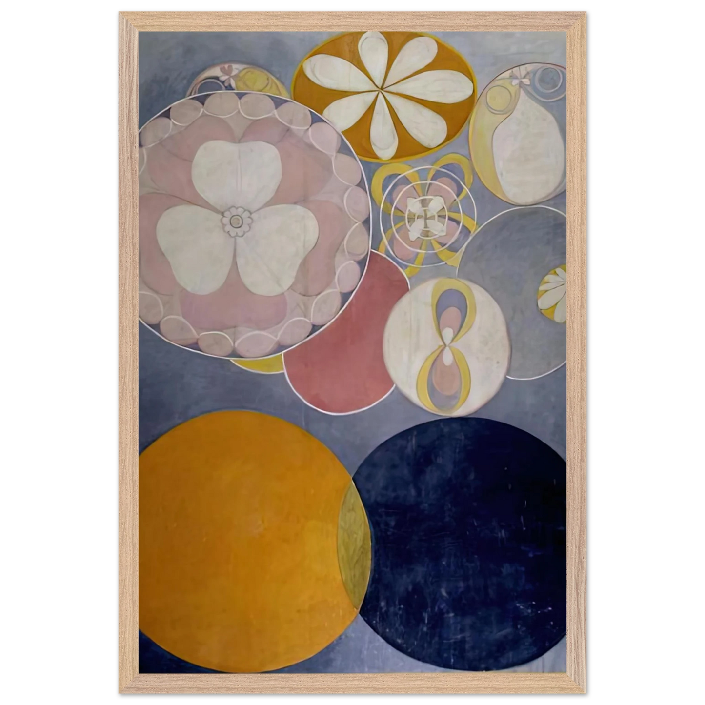 Hilma af Klint - DE TIO ST RSTA N 2 BARNAALDERN 1907 Wall art - A3 (29.7 x 42  cm) - Fine Art Poster-canvas - -