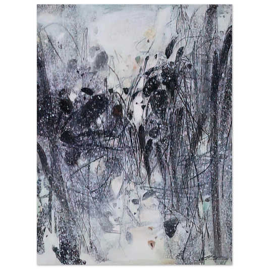 Chu teh Chun - EVOCATION BLEUE 1989  75x100 cm / 30x40inches Fine Art Poster