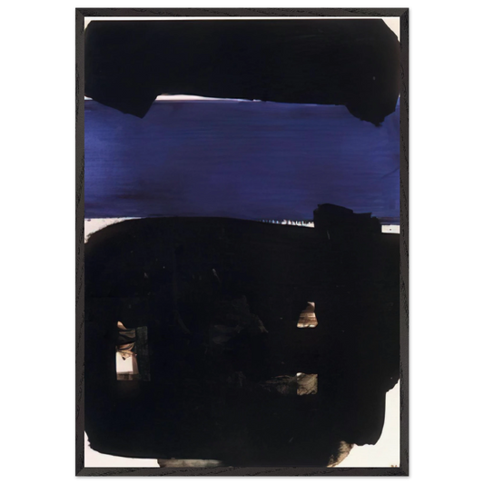 Peinture 23 Mai 1969 - 1969 - Pierre Soulages 70x100 cm / 28x40 inches Framed Art Print – Black Wooden Frame
