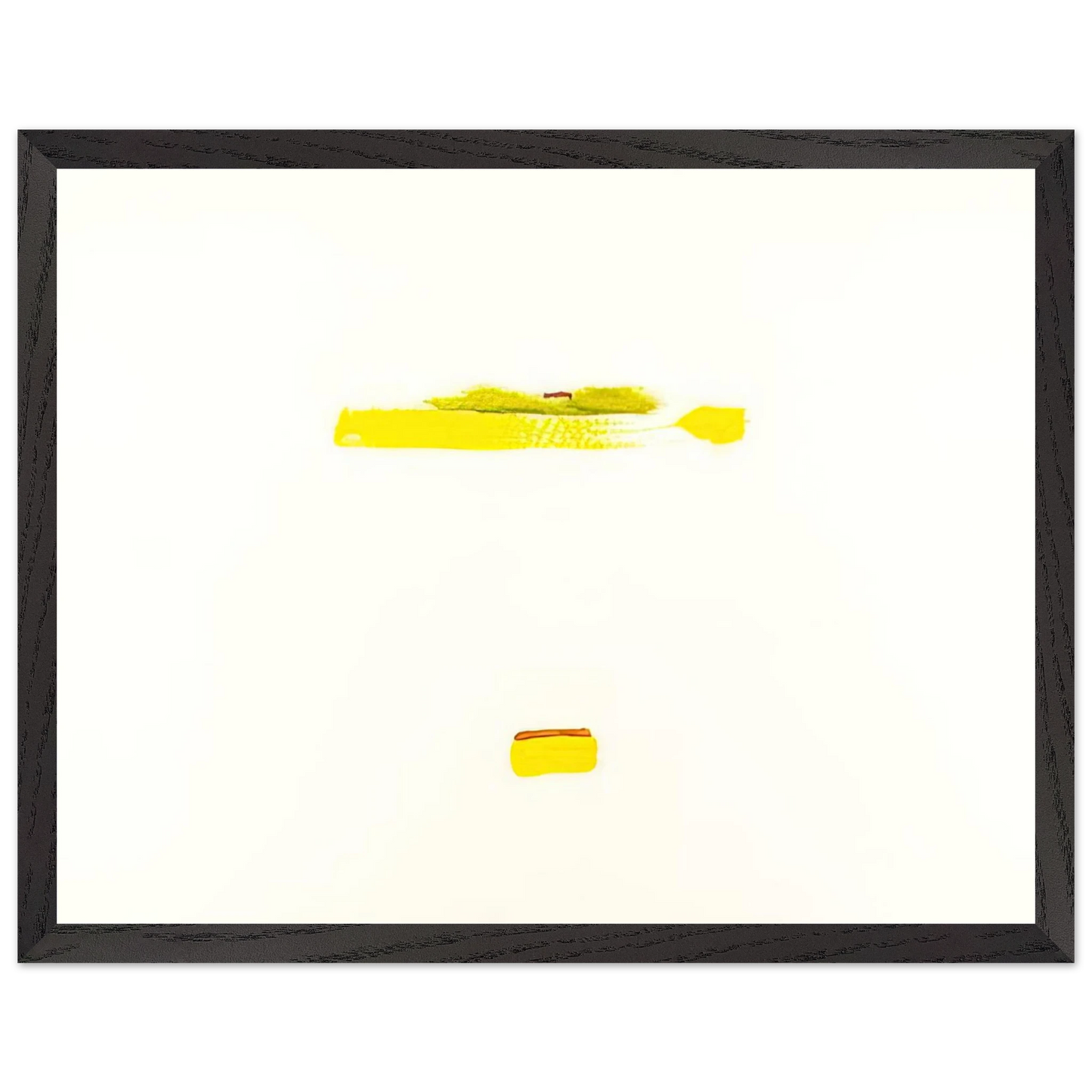Helen Frankenthaler - New York III - 1972 Wall art - 28x43  cm / XL (11x17 inches) - Premium Wooden Framed Poster With Fine Art Paper-canvas - Black frame