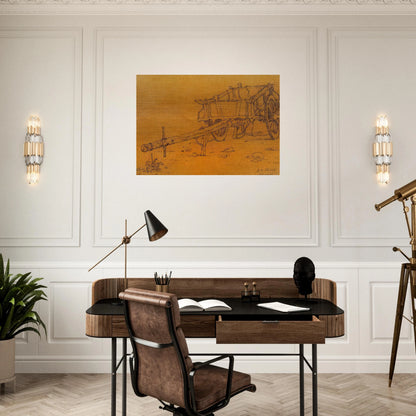 THE CHARIOT - Giorgio de Chirico Brushed Aluminum Print - 70x100 cm / 28x40 inches | Giorgio de Chirico Aluminum Print | Giorgio de Chirico Prints