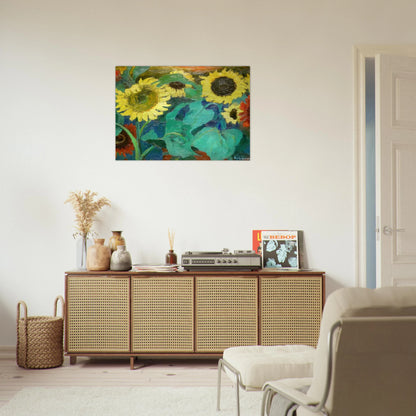 Sunflowers - Emil Nolde Brushed Aluminum Print - 70x100 cm / 28x40 inches | Emil Nolde Aluminum Print | Emil Nolde Prints