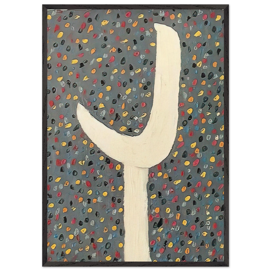 Tab Tied to the Moon Film - 1957 - Forrest Bess 70x100 cm / 28x40 inches Framed Art Print – Black Wooden Frame