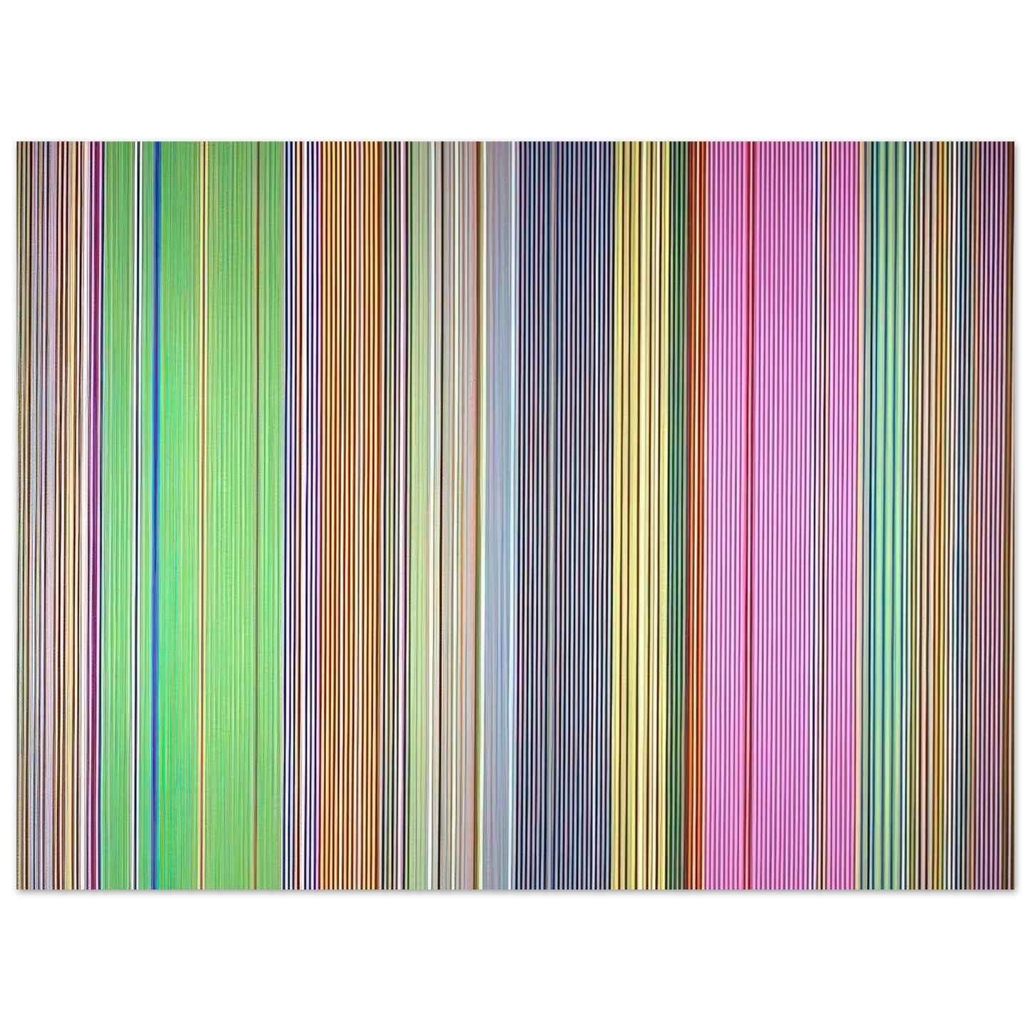 Gene Davis - Raspberry Icicle - 1967  75x100 cm / 30x40inches Fine Art Poster
