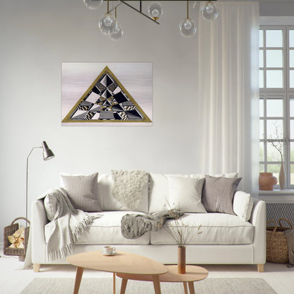 THREE INTERSECTING PLANES COLOUR - MC Escher Brushed Aluminum Print - 70x100 cm / 28x40 inches | MC Escher Aluminum Print | MC Escher Prints