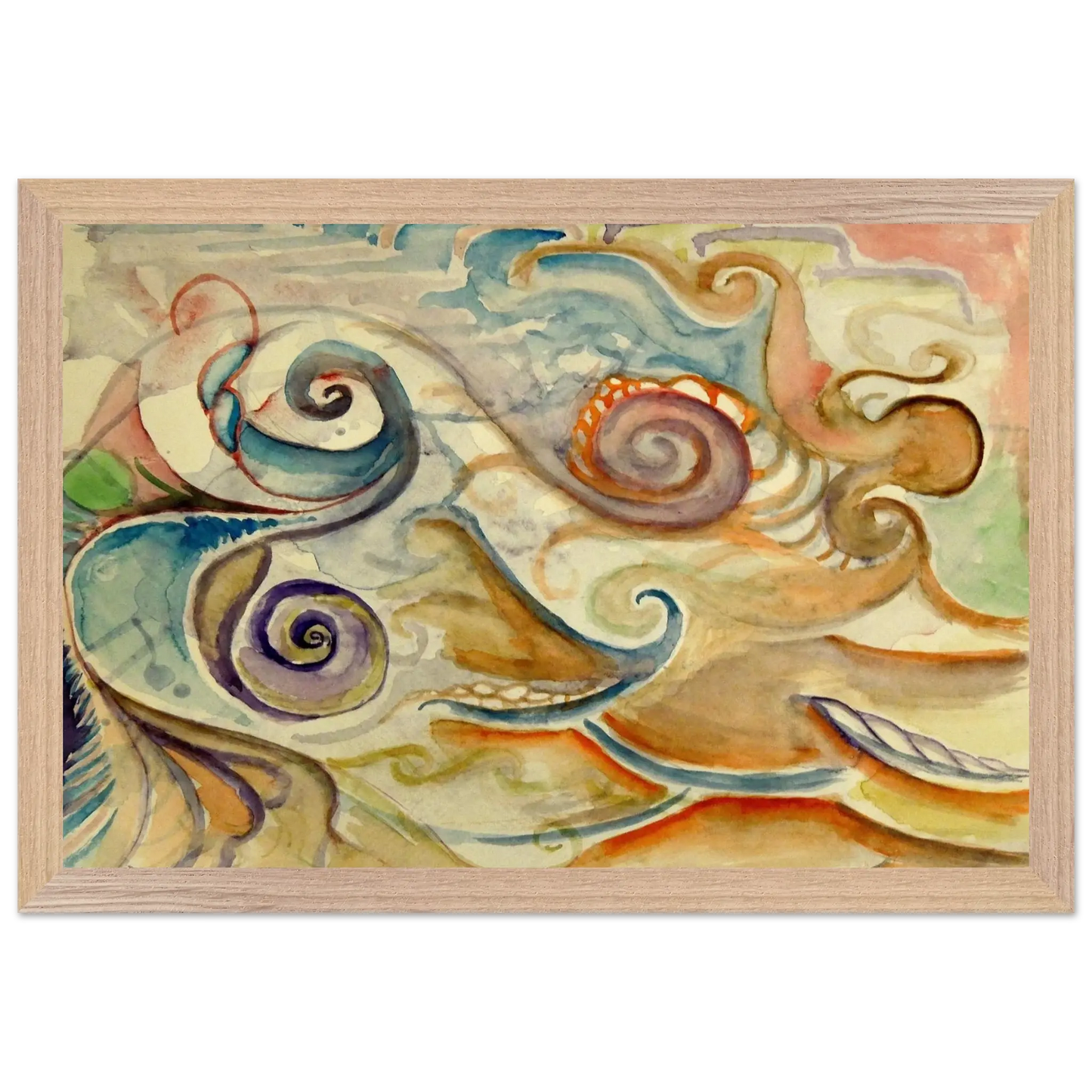 Walter Inglis Anderson - Walter Anderson Wall art - 30x30 cm / 12x12 Inches - Premium Wooden Framed Poster With Fine Art Paper - Black frame