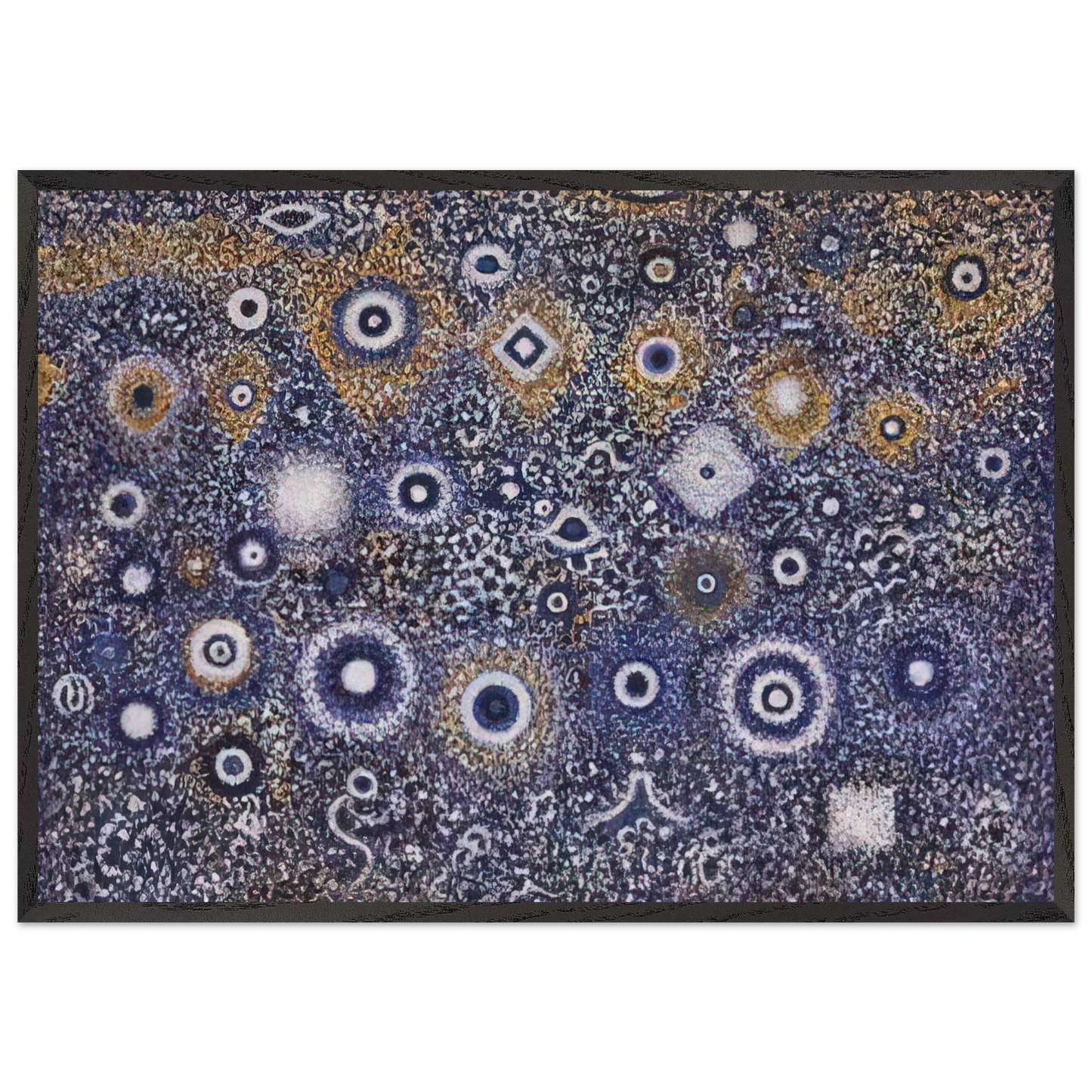Night Landscape - Richard Pousette-Dart 70x100 cm / 28x40 inches Framed Art Print – Black Wooden Frame