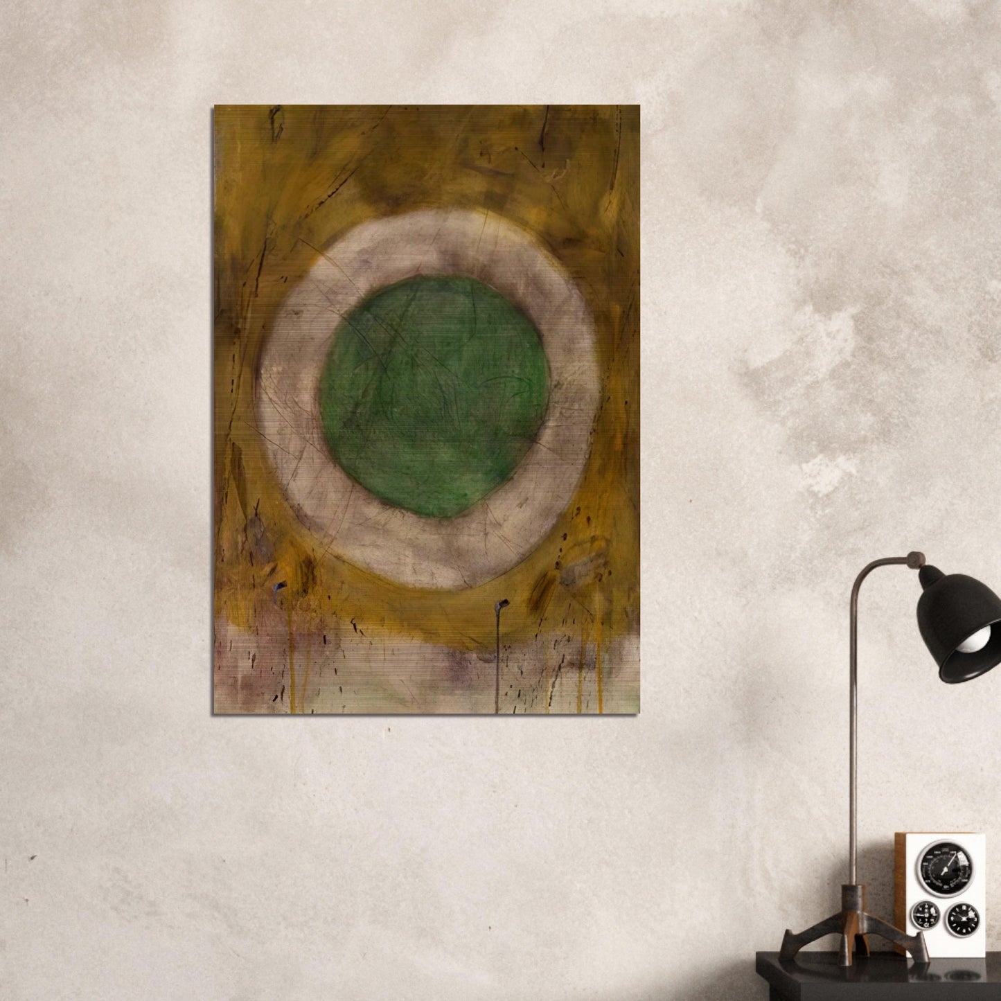 Green Glow - 1958 - Gene Davis Brushed Aluminum Print - 70x100 cm / 28x40 inches | Gene Davis Aluminum Print | Gene Davis Prints