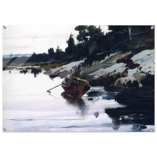 TURKEY COVE LEDGE - Andrew Wyeth Acrylic Print - 70x100 cm / 28x40″ inches