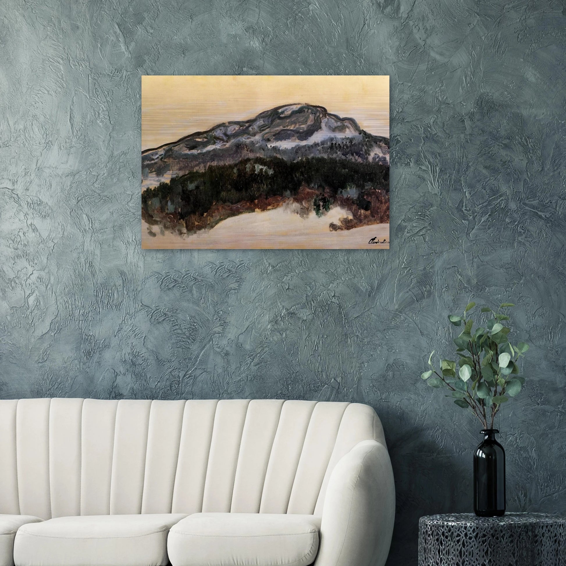 Mount Kolsaas, Norway - claude monet Brushed Aluminum Print - 70x100 cm / 28x40 inches | claude monet Aluminum Print | claude monet Prints