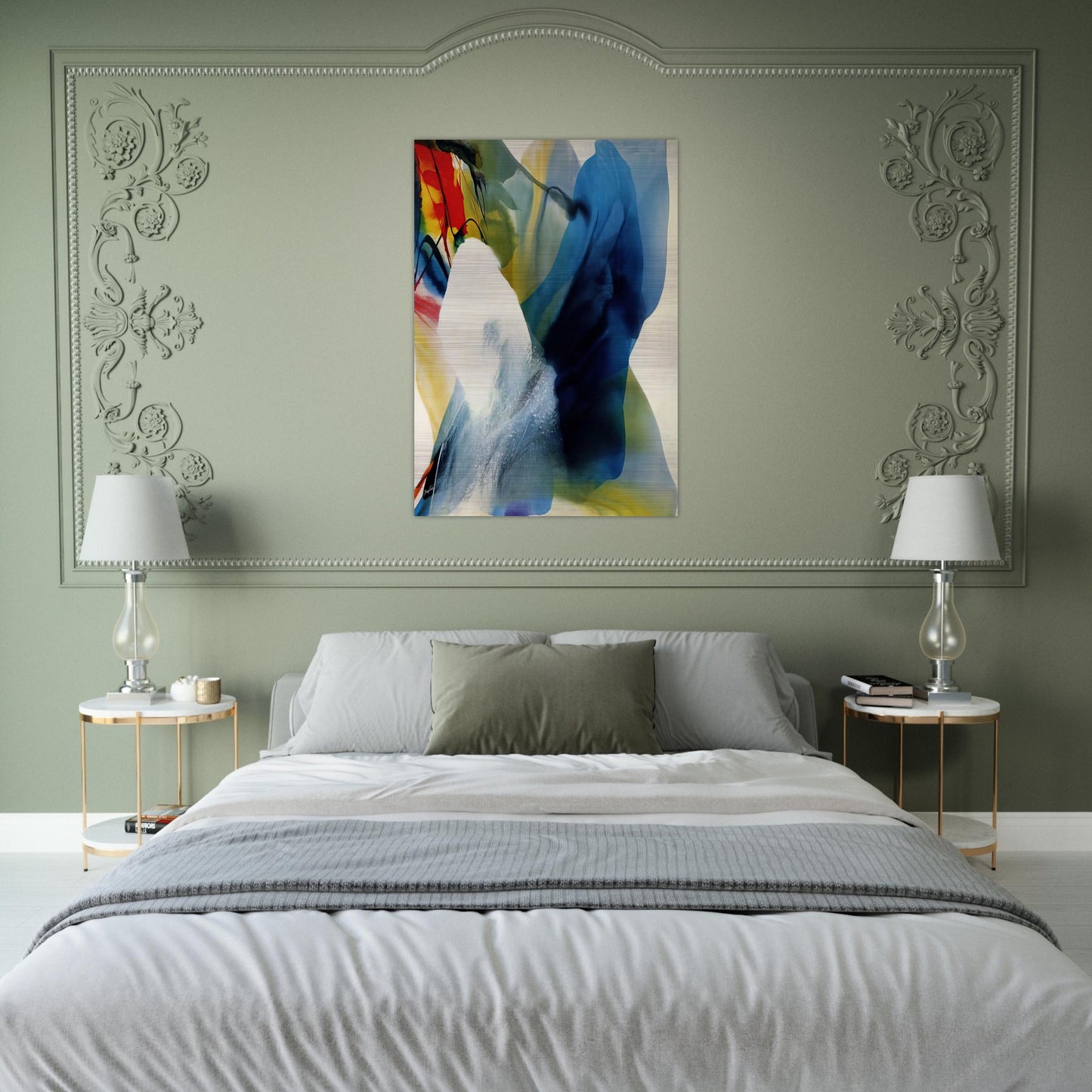 Phenomena Graced by Three - Paul Jenkins Brushed Aluminum Print - 70x100 cm / 28x40 inches | Paul Jenkins Aluminum Print | Paul Jenkins Prints