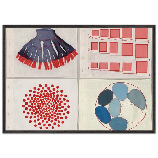 UNTITLED 9 - Louise Bourgeois 70x100 cm / 28x40 inches Framed Art Print – Black Wooden Frame