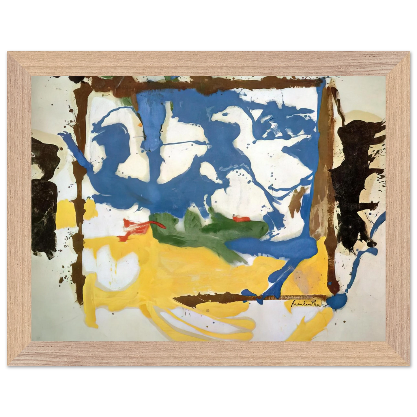 Helen Frankenthaler - Swan Lake #2 - 1961 Wall art - 60x80 cm / 24x32 inches - Fine Art Poster-canvas - -