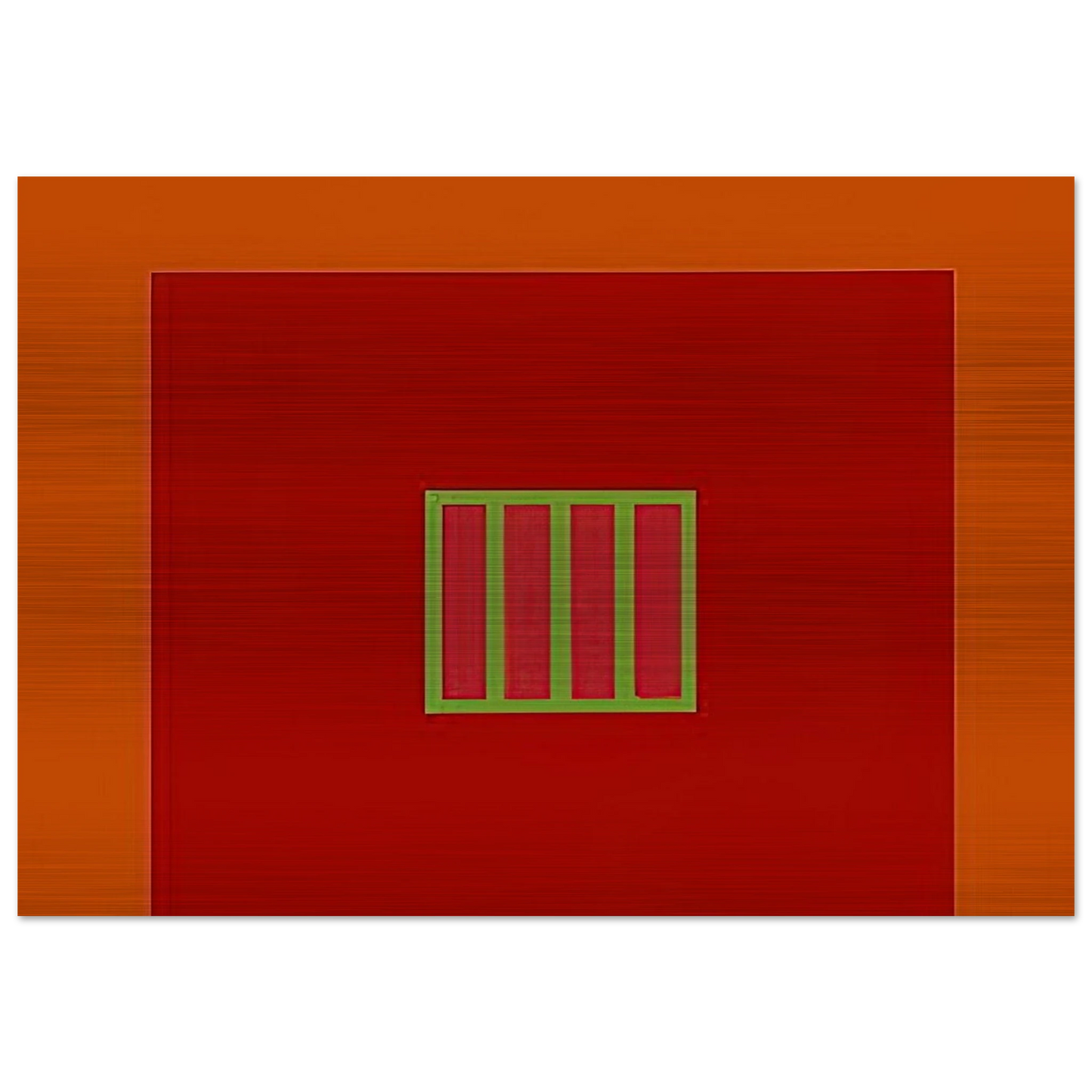 Day-Glo Prison - 1982 - Peter Halley Brushed Aluminum Print - 70x100 cm / 28x40 inches | Peter Halley Aluminum Print | Peter Halley Prints