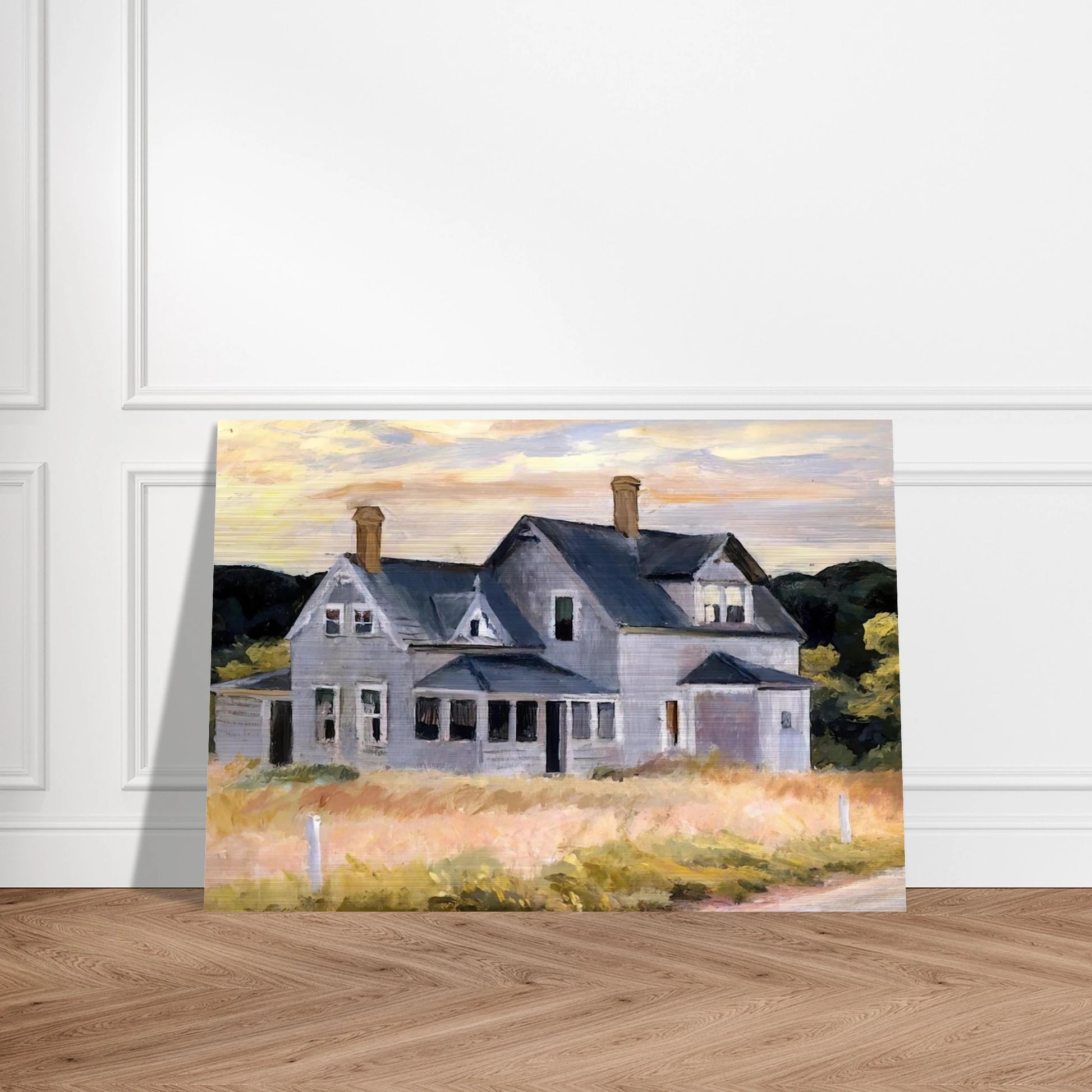 House by a Road - Edward Hopper Brushed Aluminum Print - 70x100 cm / 28x40 inches | Edward Hopper Aluminum Print | Edward Hopper Prints