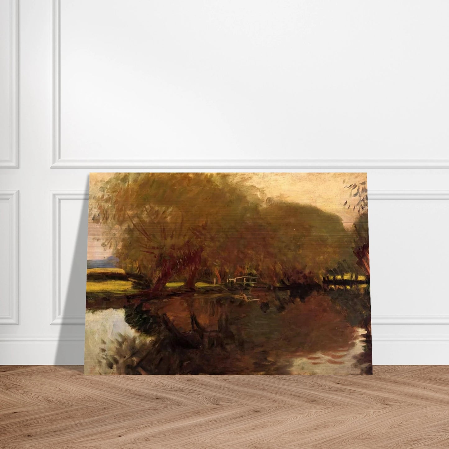 A Backwater at Calcot Near Reading - John Singer Sargent Brushed Aluminum Print - 70x100 cm / 28x40 inches | John Singer Sargent Aluminum Print | John Singer Sargent Prints