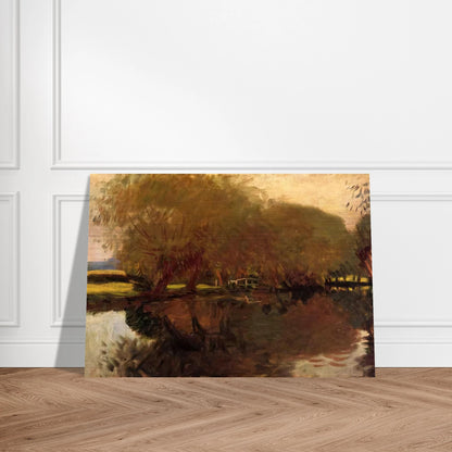 A Backwater at Calcot Near Reading - John Singer Sargent Brushed Aluminum Print - 70x100 cm / 28x40 inches | John Singer Sargent Aluminum Print | John Singer Sargent Prints
