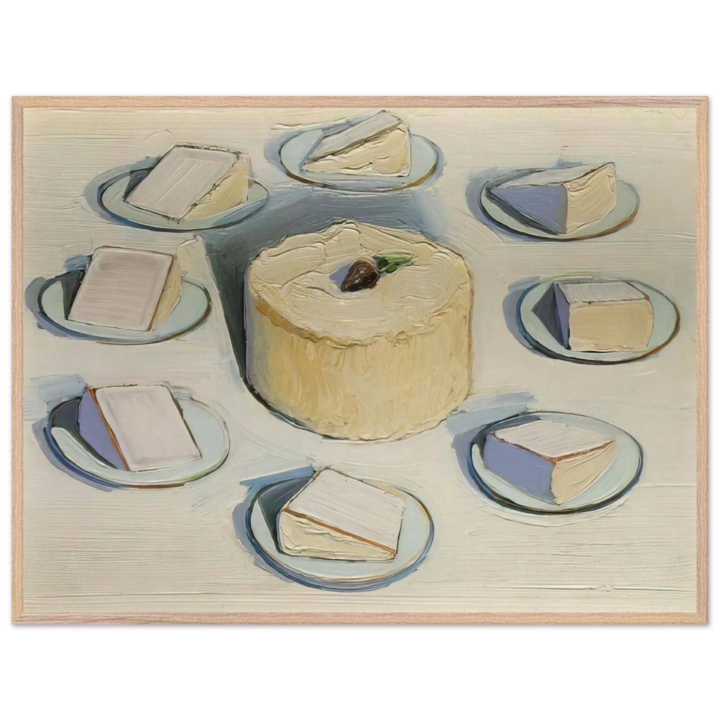 Wayne Thiebaud - Around the Cake - 1962 Wall Art - 60x80 cm / 24x32 inches - Fine Art Poster - -