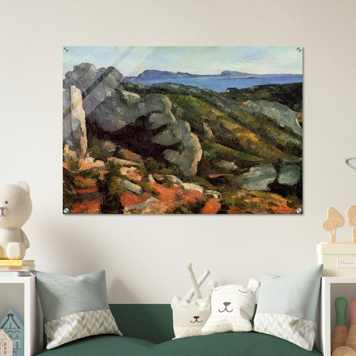 Rocks at L'Estaque - Paul Cézanne Acrylic Print - 70x100 cm / 28x40″ inches