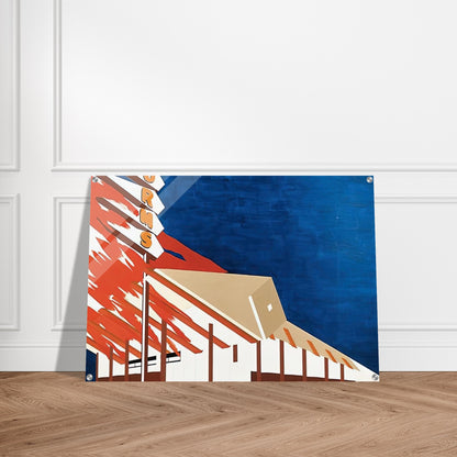 NORMS LA CIENAGA ON FIRE 1964 - Edward Ruscha Acrylic Print - 70x100 cm / 28x40″ inches