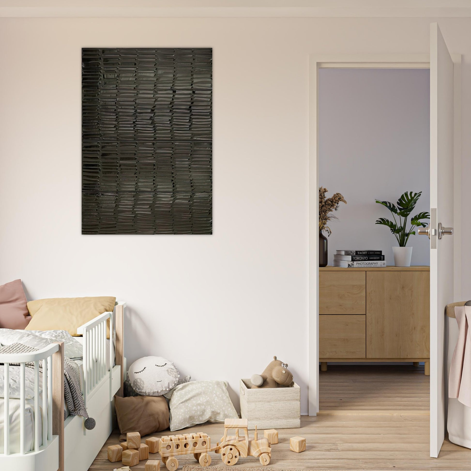 Peinture 324 x 181 cm, 19 février 2009 Polyptyque - 2009 - Pierre Soulages Brushed Aluminum Print - 70x100 cm / 28x40 inches | Pierre Soulages Aluminum Print | Pierre Soulages Prints