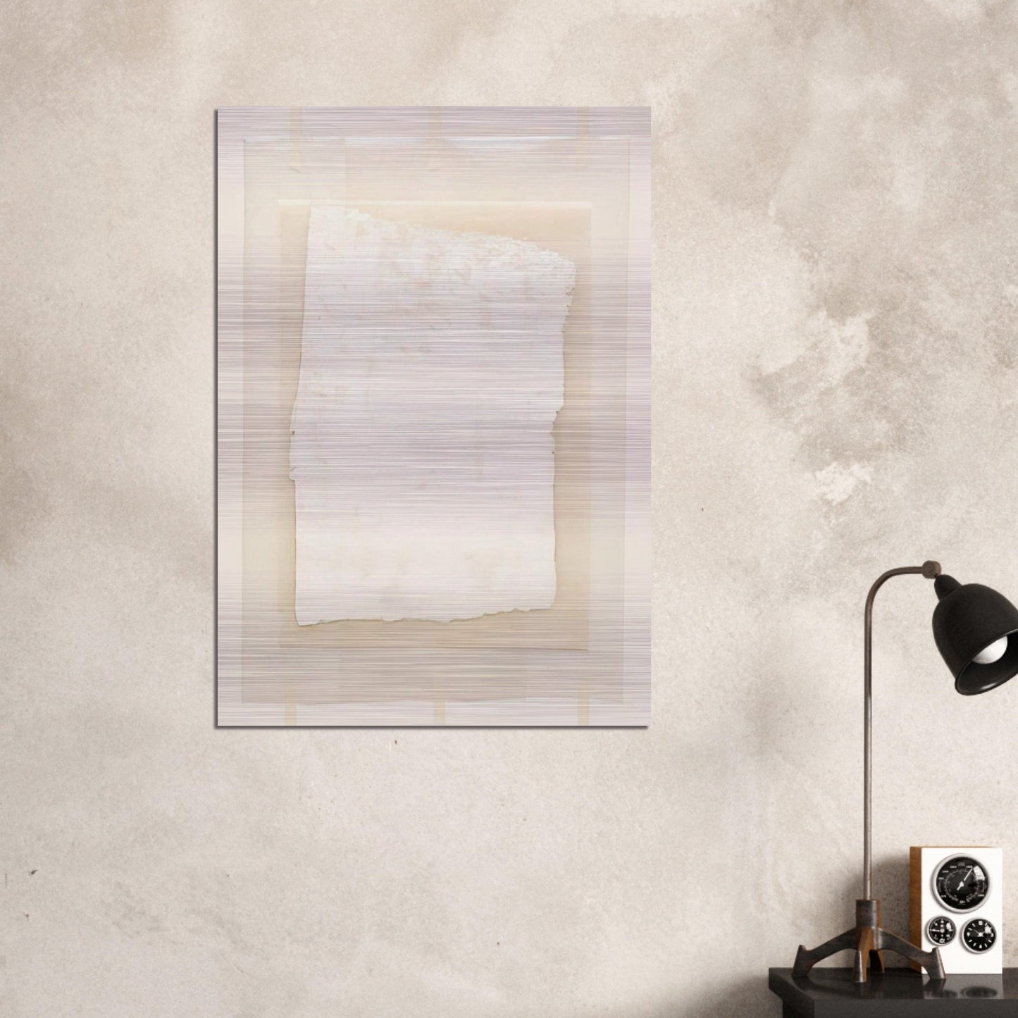 Surface Veil - Robert Ryman Brushed Aluminum Print - 70x100 cm / 28x40 inches | Robert Ryman Aluminum Print | Robert Ryman Prints