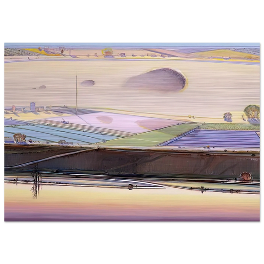 River Cloud - 2002 - Wayne Thiebaud Brushed Aluminum Print - 70x100 cm / 28x40 inches | Wayne Thiebaud Aluminum Print | Wayne Thiebaud Prints